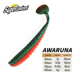 Supercontinent Fishing Lures 5cm 8cm 9.5cm 11cm Artificial Baits Wobblers Soft Lures Shad Carp Silicone Fishing Baits