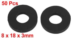Uxcell 50Pcs 10Sizes Rubber Grommet Flat Rubber O Rings Sealing Gaskets Plumbing Washers Seal Accessories for Faucet Hose Gasket