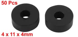 Uxcell 50Pcs 10Sizes Rubber Grommet Flat Rubber O Rings Sealing Gaskets Plumbing Washers Seal Accessories for Faucet Hose Gasket