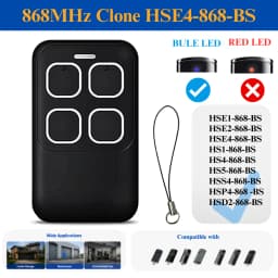 HSE4-868-BS 868MHz Hand Transmitter Garage Door Remote Control Hormann Bisecur Command HSE2 HS1 HS4 868 BS Garage Remote