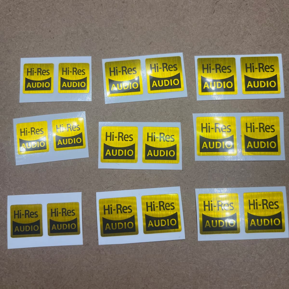 Hi-res AUDIO gold standard high-quality sound certified gold stickers high-resolution audio decorative cover stickers spot