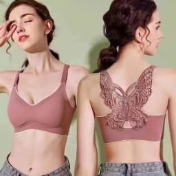 Seamless Large Size Top Women's Underwear No Steel Rings Sports Shockproof Comfortable Beautiful Back Sports Bra Thin Section