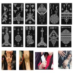 2025 New Professional Henna Stencil Temporary Hand Tattoo Body Art Sticker Template Wedding Tool Flower Tattoo Stencil