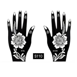 2025 New Professional Henna Stencil Temporary Hand Tattoo Body Art Sticker Template Wedding Tool Flower Tattoo Stencil