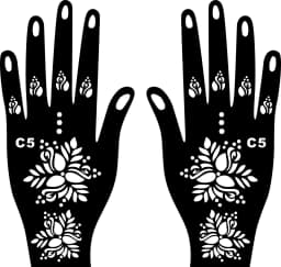 2025 New Professional Henna Stencil Temporary Hand Tattoo Body Art Sticker Template Wedding Tool Flower Tattoo Stencil