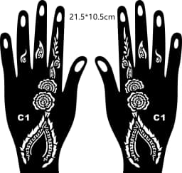 2025 New Professional Henna Stencil Temporary Hand Tattoo Body Art Sticker Template Wedding Tool Flower Tattoo Stencil