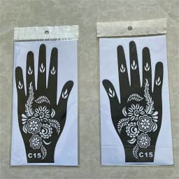 2025 New Professional Henna Stencil Temporary Hand Tattoo Body Art Sticker Template Wedding Tool Flower Tattoo Stencil