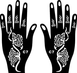 2025 New Professional Henna Stencil Temporary Hand Tattoo Body Art Sticker Template Wedding Tool Flower Tattoo Stencil