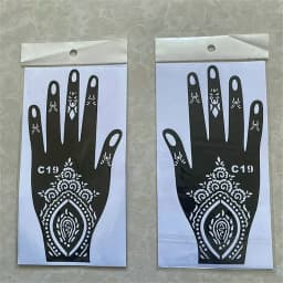 2025 New Professional Henna Stencil Temporary Hand Tattoo Body Art Sticker Template Wedding Tool Flower Tattoo Stencil