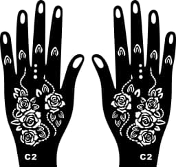 2025 New Professional Henna Stencil Temporary Hand Tattoo Body Art Sticker Template Wedding Tool Flower Tattoo Stencil