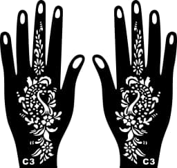 2025 New Professional Henna Stencil Temporary Hand Tattoo Body Art Sticker Template Wedding Tool Flower Tattoo Stencil