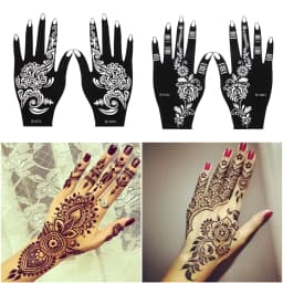 2025 New Professional Henna Stencil Temporary Hand Tattoo Body Art Sticker Template Wedding Tool Flower Tattoo Stencil