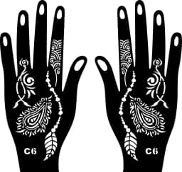 2025 New Professional Henna Stencil Temporary Hand Tattoo Body Art Sticker Template Wedding Tool Flower Tattoo Stencil