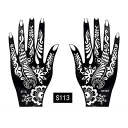 2025 New Professional Henna Stencil Temporary Hand Tattoo Body Art Sticker Template Wedding Tool Flower Tattoo Stencil