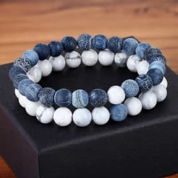 XQNI Various Combination Styles Beaded Bracelets For Men & Women For Couples Jewelry Stretch Elastic Rope DIY Birthday Gift Box