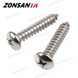 ZONSANTA M1.4 M1.7 M2 M2.2 M2.6 M3 M3.5 M4 M5 M6 Small 304 Stainless Steel Cross Phillips Pan Round Head Self Tapping Screw