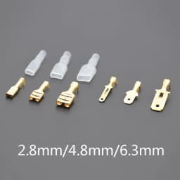 100pcs/50pcs 2.8/4.8/6.3mm Spade Crimp Terminals Electrical Insulating Sleeve Wire Connector for 22-16 AWG 0.5mm2-1.5mm2