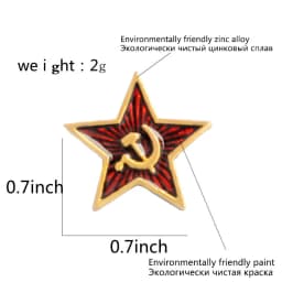 1pc Retro USSR Symbol Enamel Pin Red Star Sickle Hammer Cold War Soviet CCCP Brooch Gift Icon Badge Lapel Pin for Coat Cap