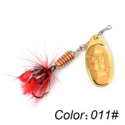 FTK Spinner Bait 7.5g 12g 17.5g Hard Spoon Bass Lures Metal Fishing Lure With Feather Treble Hooks For Pike Fishing