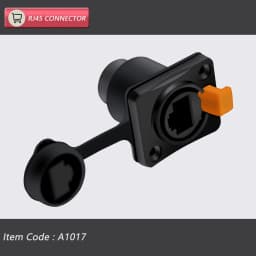 10pcs/5sets 8p8c RJ45 Waterproof Connector,Orange&Black, Panel Mount+Wire Connector, RJ45 Ethernet/Network Connector, IP65 Level