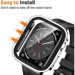 Waterproof Watch Case+Glass for Apple Watch 40/41/42/44/45/46mm, Scratch-Resistant Protective Case, for Series12 11 10 987654 SE