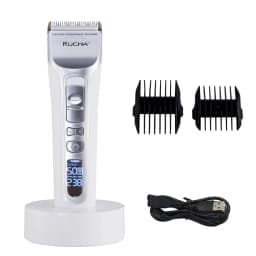 Hair Clipper USB Rechargeable Hair Trimmer Titanium Ceramic Blade LCD Professional Strong Power Salon Hair Cutting Machine