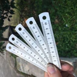 10cm Stainless Steel Metal Straight Ruler Double Scale Inch Measure Tool Office School Supply Artist Student Drawing Stationery