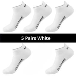 5 Pairs Of Mens Summer Thin Mesh Breathable Mens Polyester Sports Socks Sweat Absorbing Short Socks