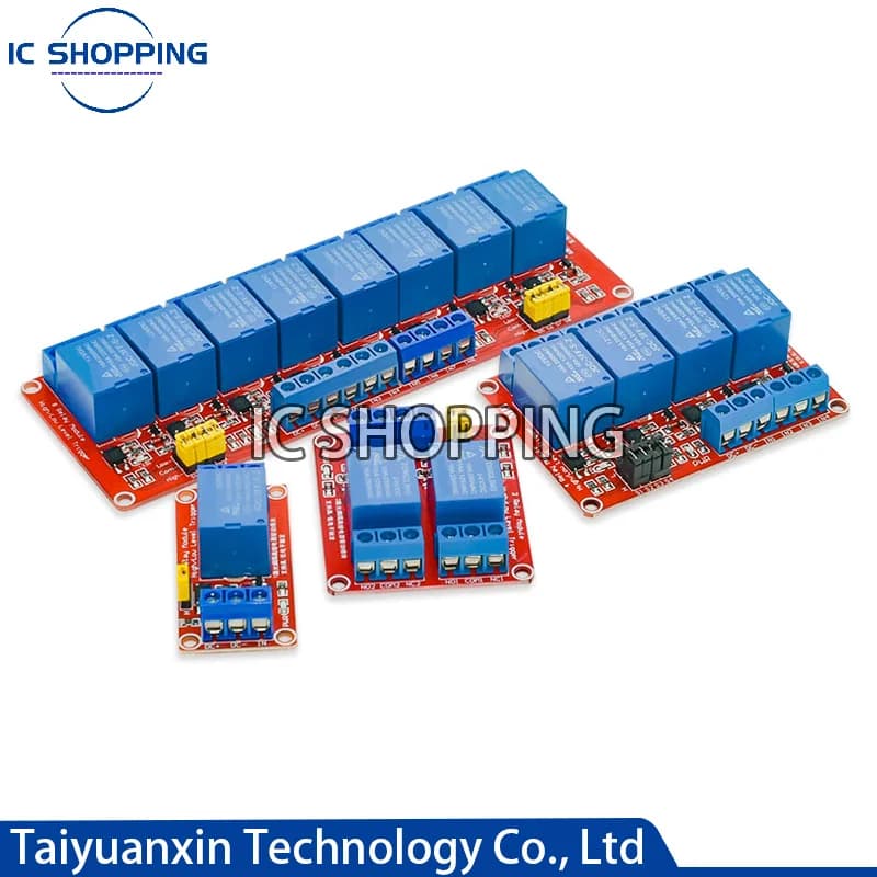 1 2 4 8 Channel 5V 12V Relay Module Board Shield with Optocoupler Support High and Low Level Trigger for Arduino Electronic DIY