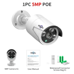 Hiseeu 5MP Audio IP Security Surveillance Camera POE H.265 Outdoor Waterproof IP66 CCTV Camera P2P Video Home for POE NVR
