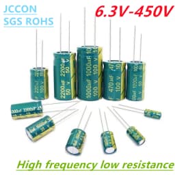 6.3V 10V 16V 25V 35V 50V 63V 100V 400V 450V 100μF 220μF 330μF 470μF 680μF 1000μF 1500μF 2200μF 3300μF 10000μF Condensador De Alu