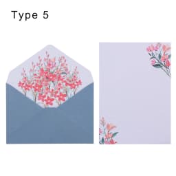 6Pcs Differrent Design Writing Paper With 3Pcs Envelopes Cartoon Pattern Vintage Floral Letter Stationery School Office Supplies