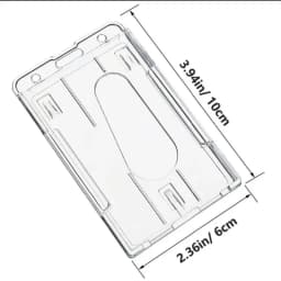 1pc Pass Work Card Cover Dual Card Slot Hold Working Permit Case Transparent Badge Holder PC Plastic Exhibition ID Card Tag