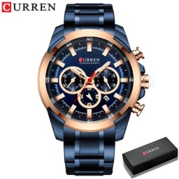 CURREN Men’s Watches Top Brand Big Sport Watch Luxury Men Military Steel Quartz Wrist Watches Chronograph Gold Design Male Clock