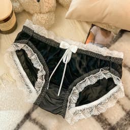 Japanese Style Soft Ice Silk Cute Lovely Sweety Lace Cotton Princess Cosplay Women Underwear Lolita Low Waist Breathable Panties
