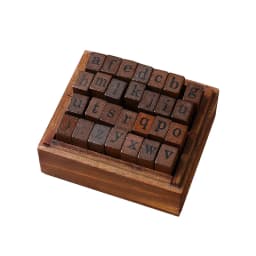 Journal Go 28pcs Alphabet Number Week Stamps Vintage Wooden Letter Stamp Set for Craft Card Making Planner Scrapbooking Journals