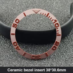 Sloping 38mm*30.6mm Ceramic Bezel GMT and Diving Watch Insert For 40mm Mens Watch Replace Watch Face Watch Bezel Inserts