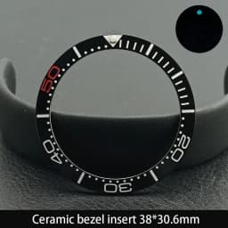 Sloping 38mm*30.6mm Ceramic Bezel GMT and Diving Watch Insert For 40mm Mens Watch Replace Watch Face Watch Bezel Inserts