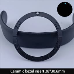 Sloping 38mm*30.6mm Ceramic Bezel GMT and Diving Watch Insert For 40mm Mens Watch Replace Watch Face Watch Bezel Inserts