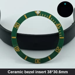 Sloping 38mm*30.6mm Ceramic Bezel GMT and Diving Watch Insert For 40mm Mens Watch Replace Watch Face Watch Bezel Inserts