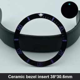 Sloping 38mm*30.6mm Ceramic Bezel GMT and Diving Watch Insert For 40mm Mens Watch Replace Watch Face Watch Bezel Inserts