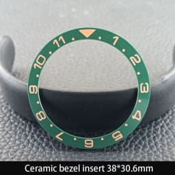 Sloping 38mm*30.6mm Ceramic Bezel GMT and Diving Watch Insert For 40mm Mens Watch Replace Watch Face Watch Bezel Inserts