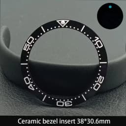 Sloping 38mm*30.6mm Ceramic Bezel GMT and Diving Watch Insert For 40mm Mens Watch Replace Watch Face Watch Bezel Inserts