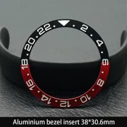 Sloping 38mm*30.6mm Ceramic Bezel GMT and Diving Watch Insert For 40mm Mens Watch Replace Watch Face Watch Bezel Inserts
