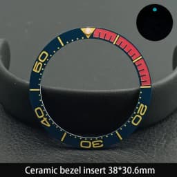 Sloping 38mm*30.6mm Ceramic Bezel GMT and Diving Watch Insert For 40mm Mens Watch Replace Watch Face Watch Bezel Inserts