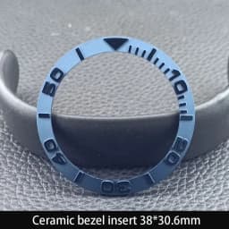 Sloping 38mm*30.6mm Ceramic Bezel GMT and Diving Watch Insert For 40mm Mens Watch Replace Watch Face Watch Bezel Inserts