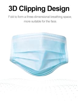 Pink Black Disposable Non-woven 3-layer Face Mask Breathable Mask With Elastic Earband Breathable Adult Mouth Mask