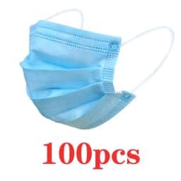 Disposable Earloop Pink Bule Black White Mouth Mask 3 Layers Meltblown Non-Woven Breathable Face Mask PM001
