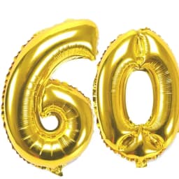 40 Inch Large Number Figure Balloons 10 20 30 40 50 60 70 80 90 Years Adult Birthday Anniversary Decoration Supplies Gold Silver