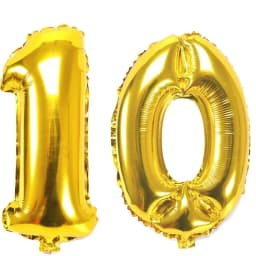 40 Inch Large Number Figure Balloons 10 20 30 40 50 60 70 80 90 Years Adult Birthday Anniversary Decoration Supplies Gold Silver